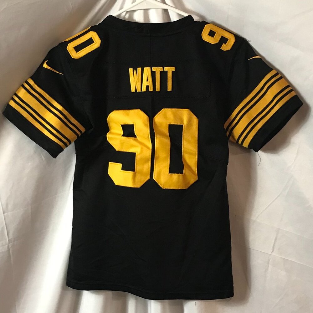 Nike Pittsburgh Steelers Watt #90 YOUTH NFL Activewear Athletic Sport Cut Jersey - Picture 6 of 6